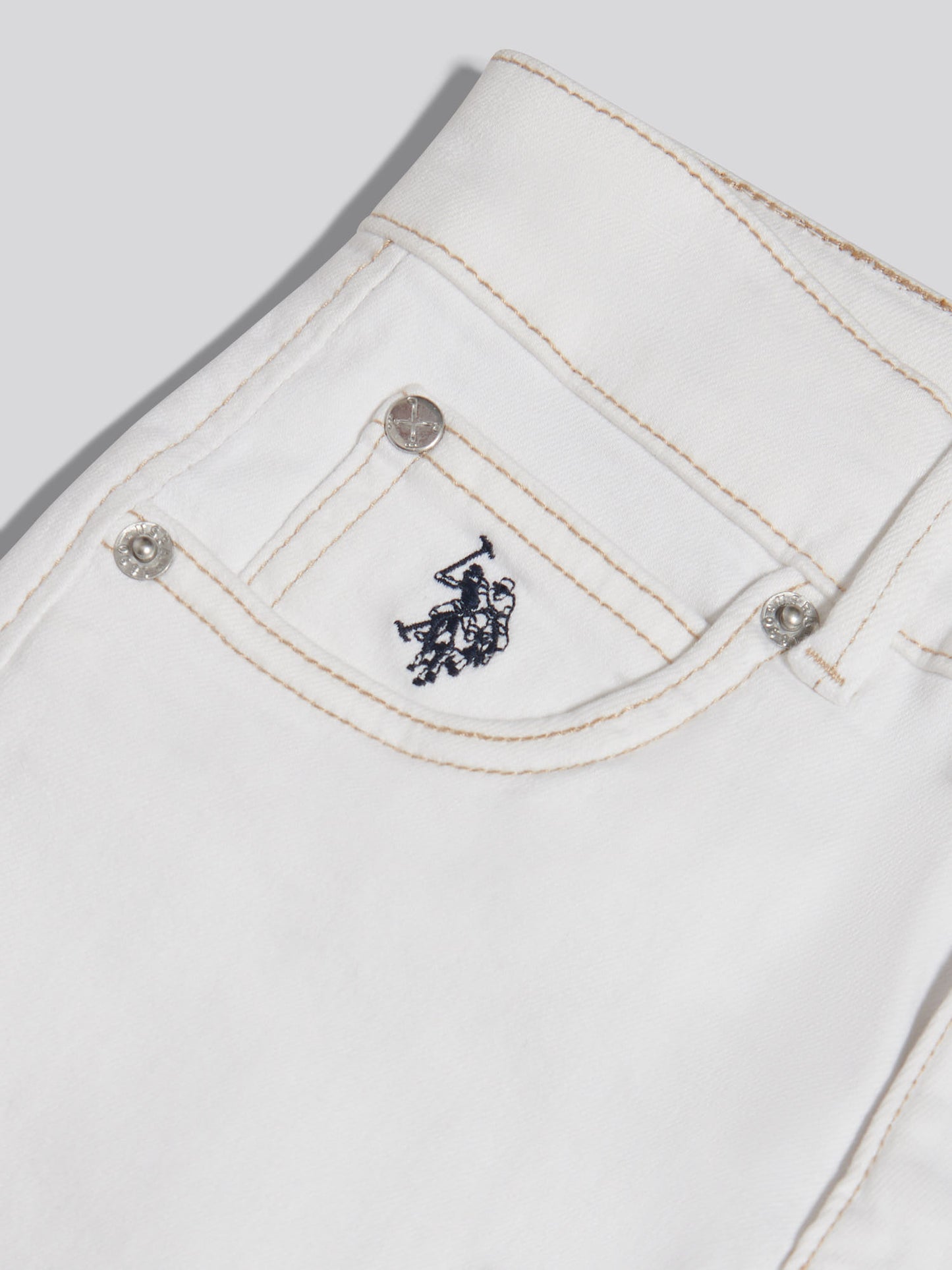 Girls Wide Leg Denim Jeans Bright White