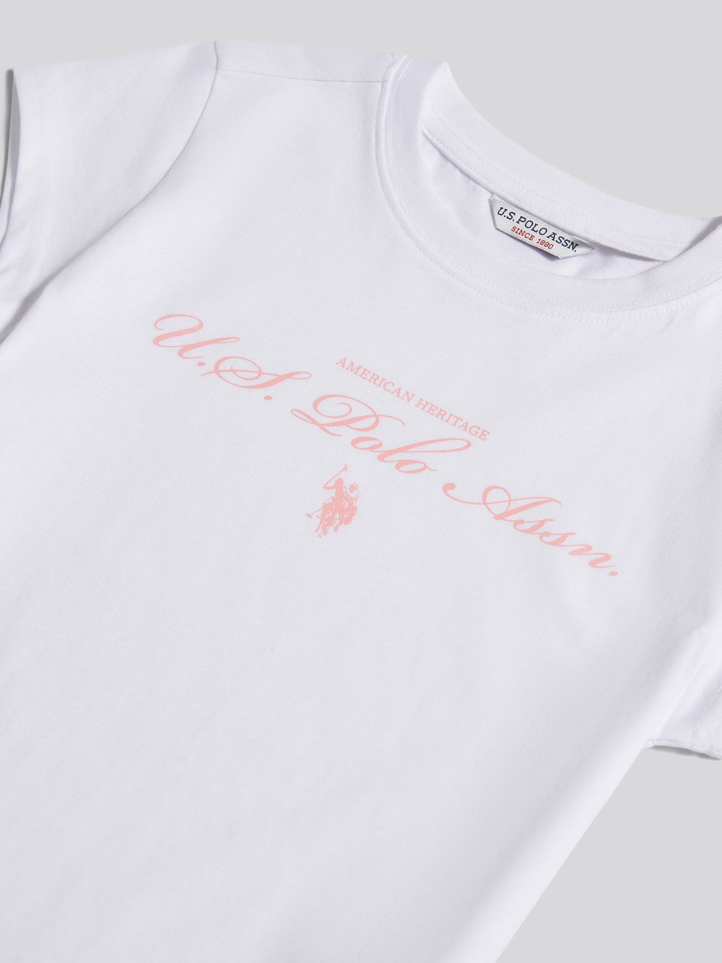 Girls Script Logo Cap Sleeve T-Shirt Bright White