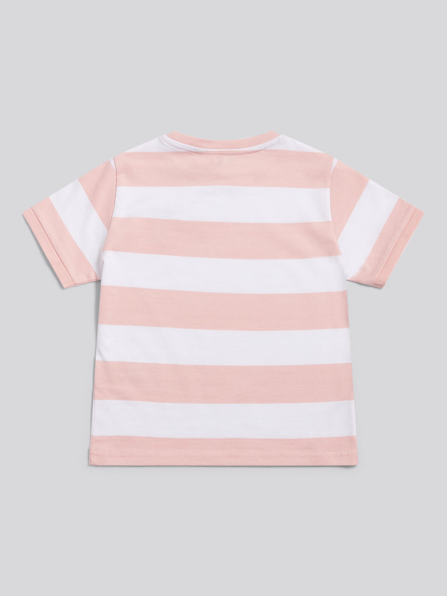 Girls Stripe Logo T-Shirt Crystal Rose