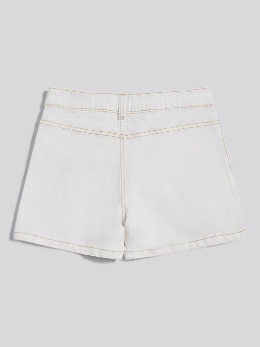 Girls Twill Skort Bright White