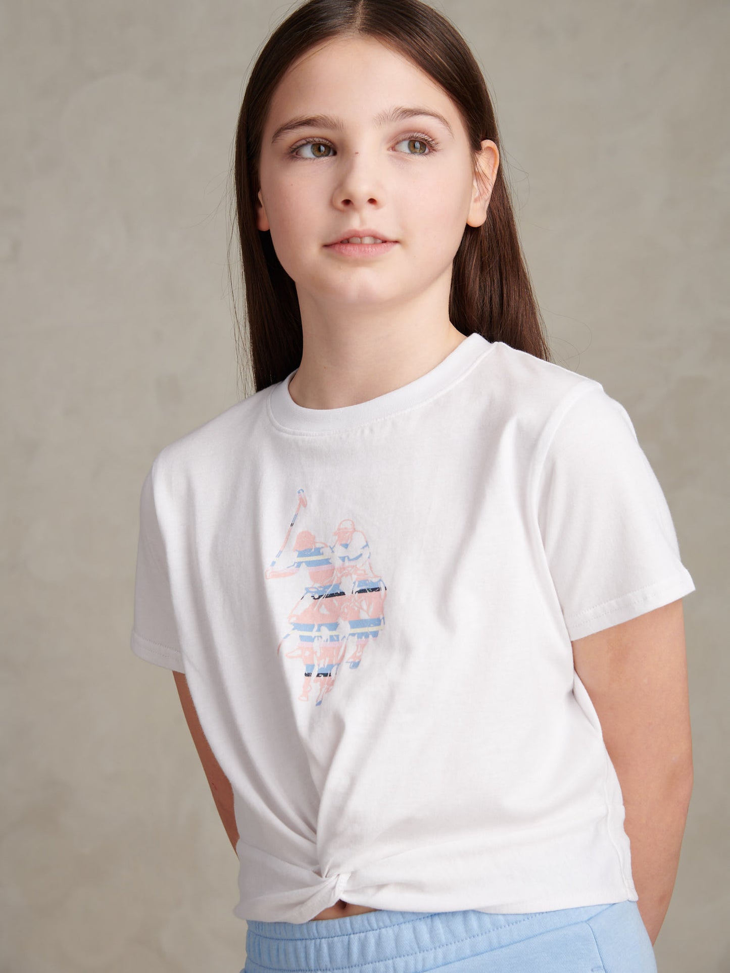 Girls Twist Front Graphic T-Shirt & Shorts Set Open Air