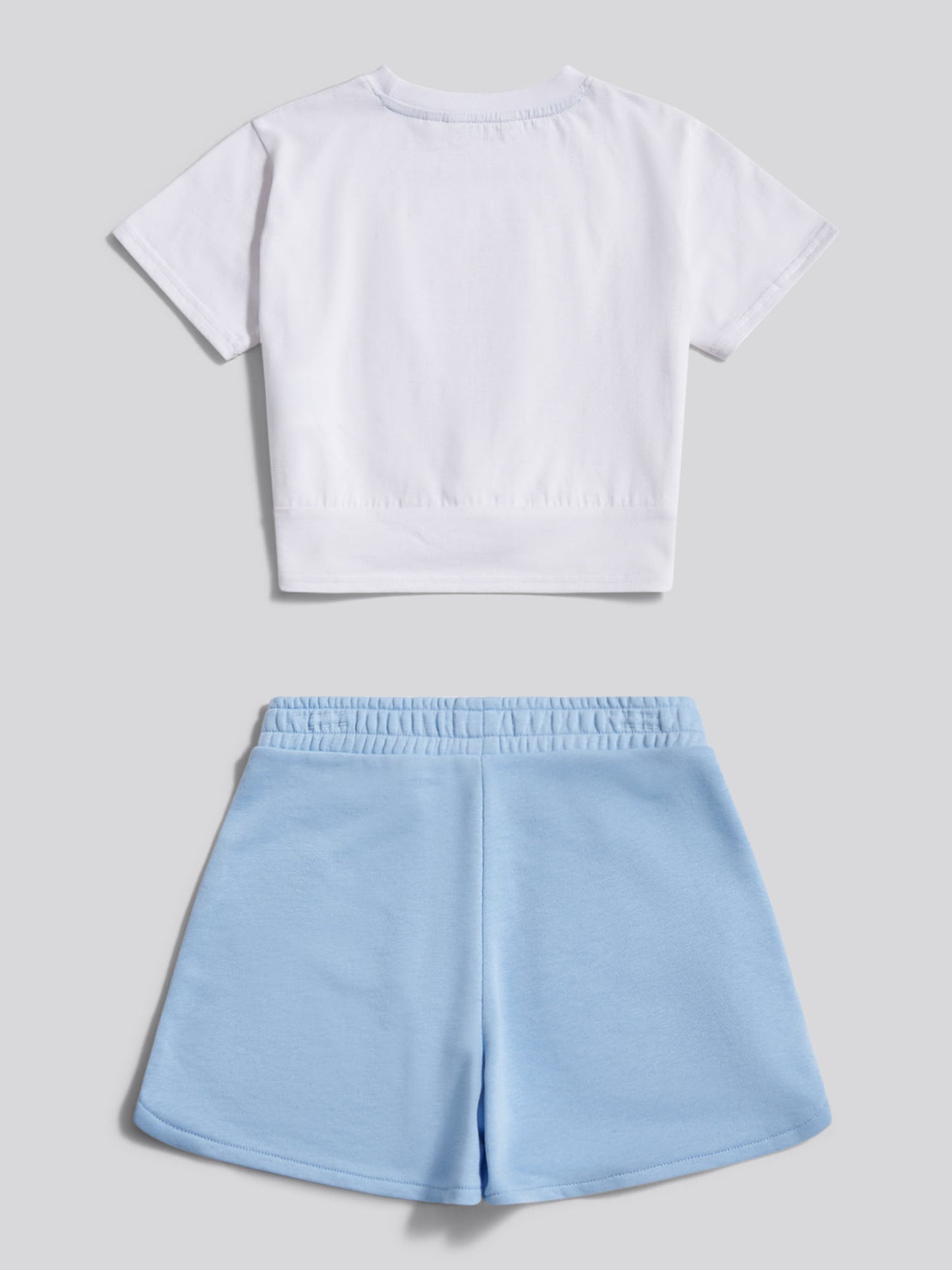 Girls Twist Front Graphic T-Shirt & Shorts Set Open Air