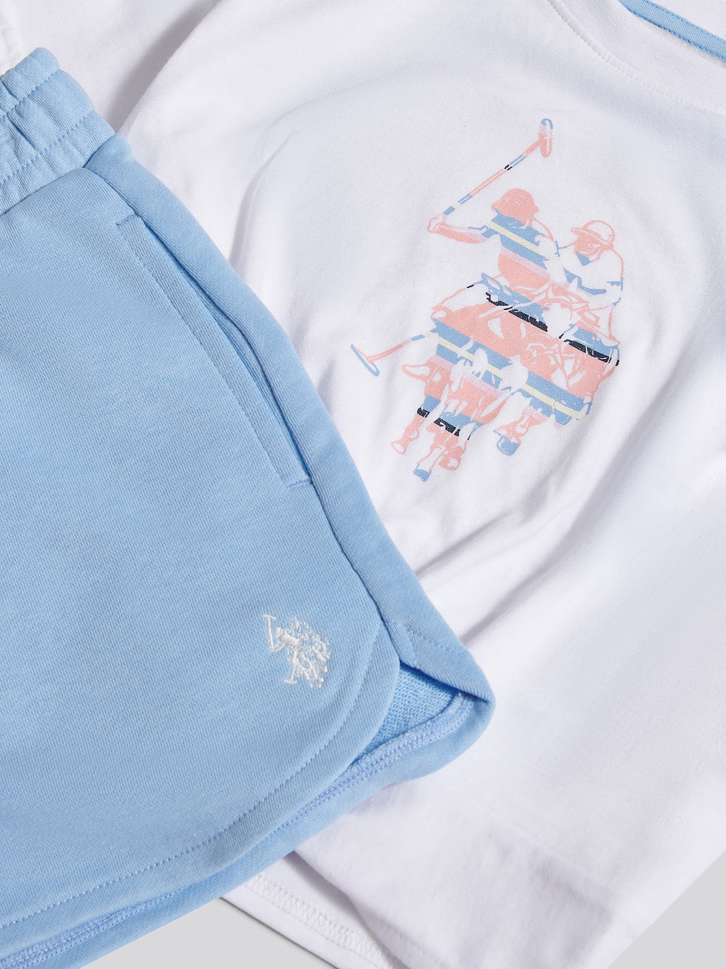 Girls Twist Front Graphic T-Shirt & Shorts Set Open Air