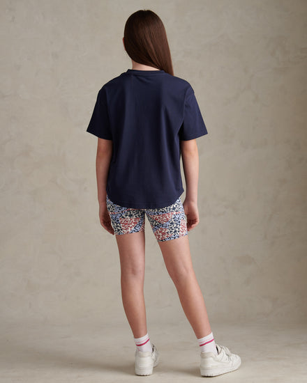 Girls Drop Hem T-Shirt & Cycling Short Set Bubblegum