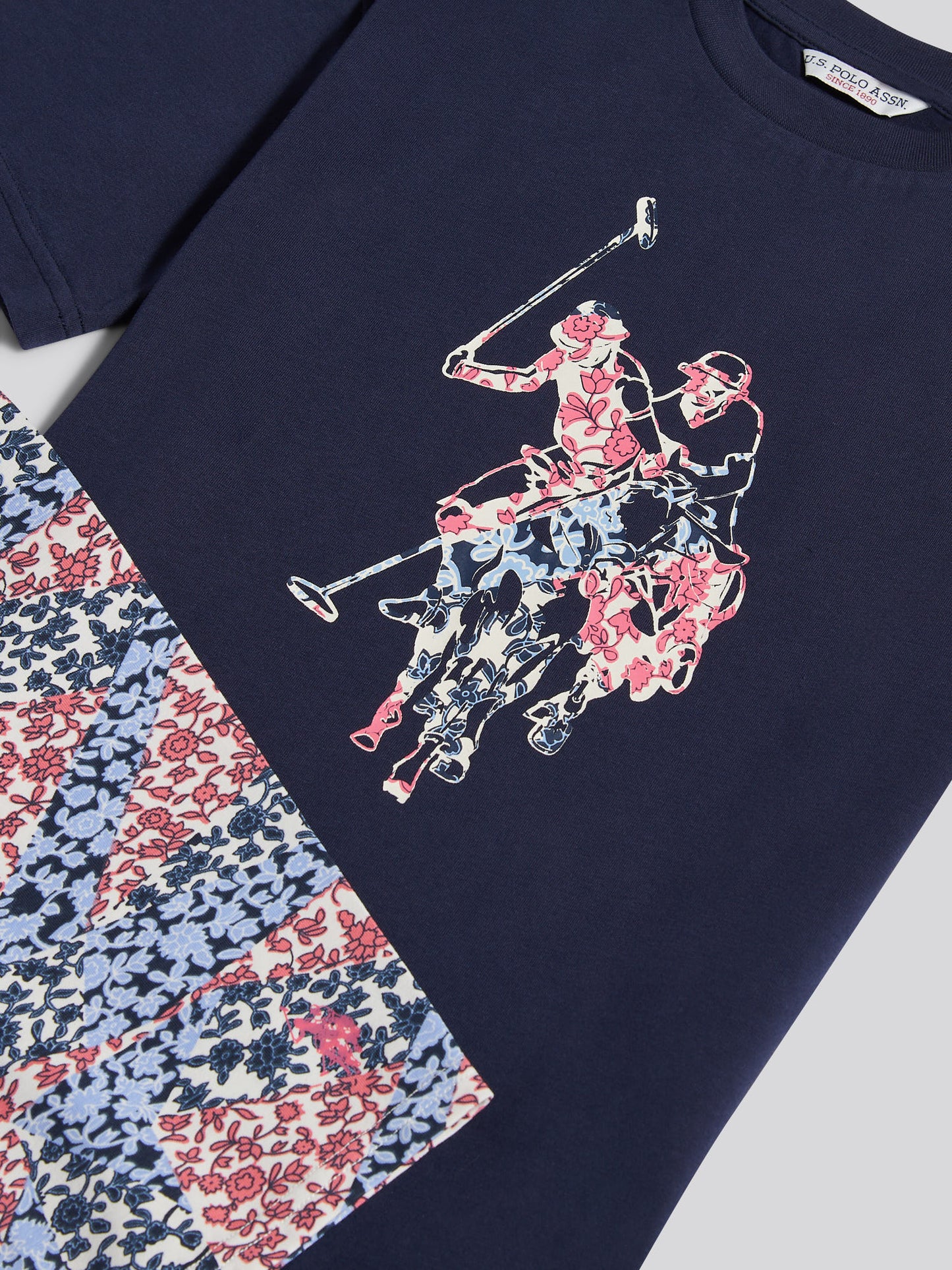 Girls Drop Hem T-Shirt & Cycling Short Set Bubblegum