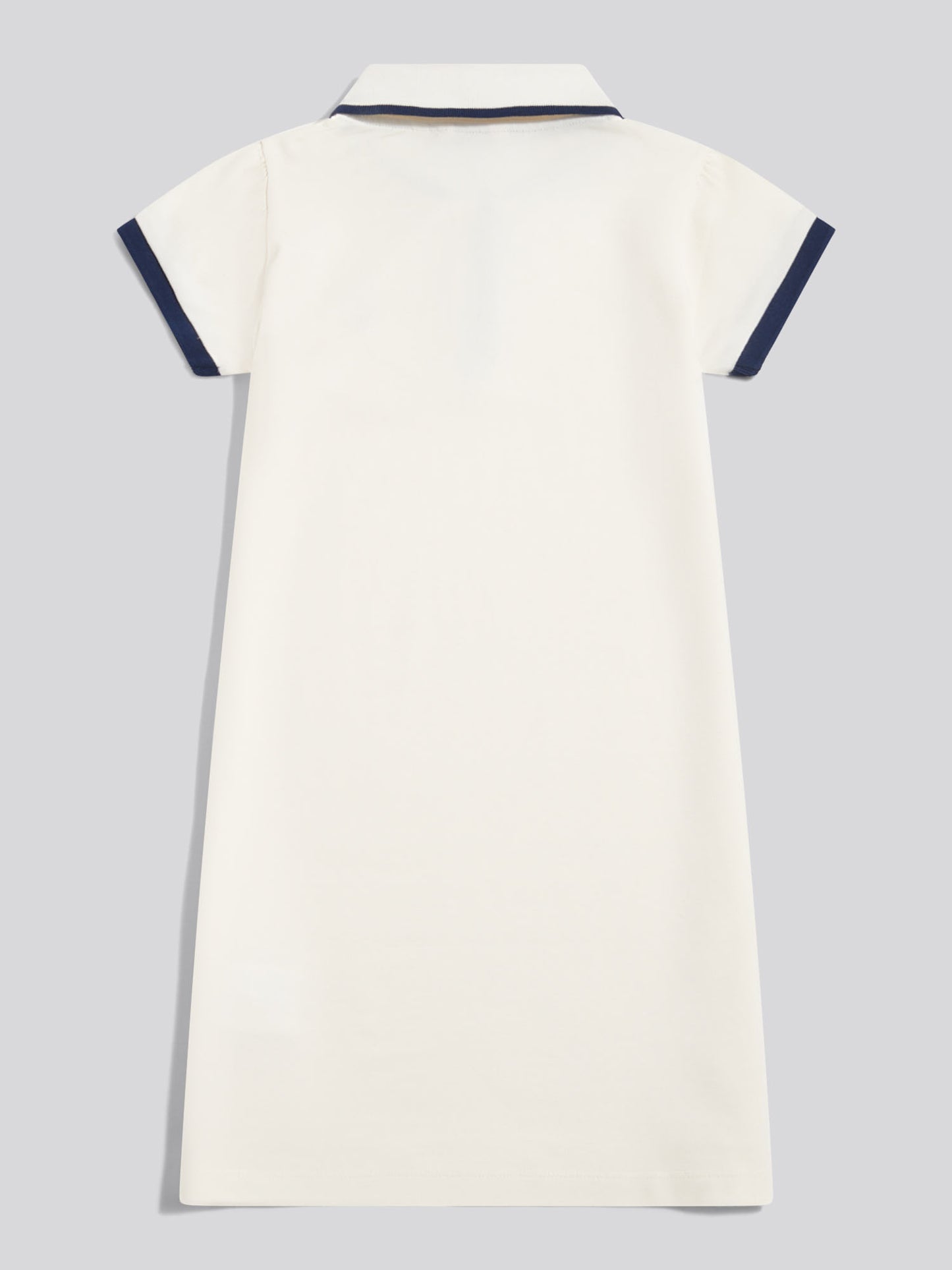 Girls Cap Sleeve Polo Dress Marshmallow