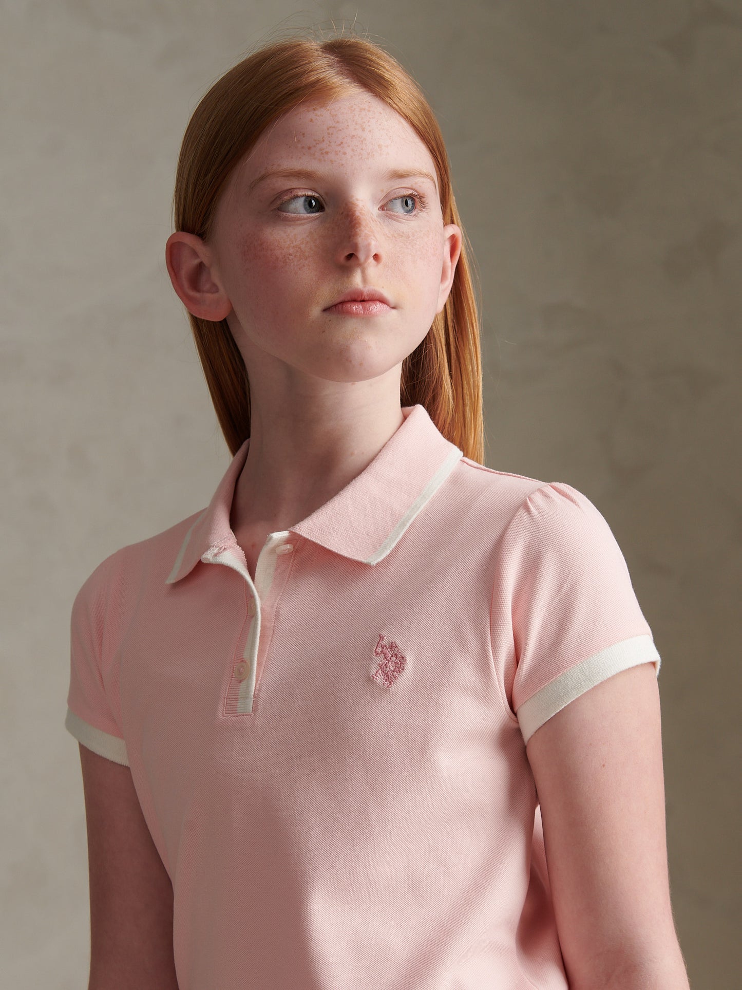 Girls Cap Sleeve Polo Dress Crystal Rose