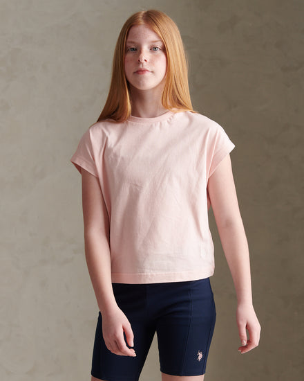 Girls Cap Sleeve Tank Top Crystal Rose