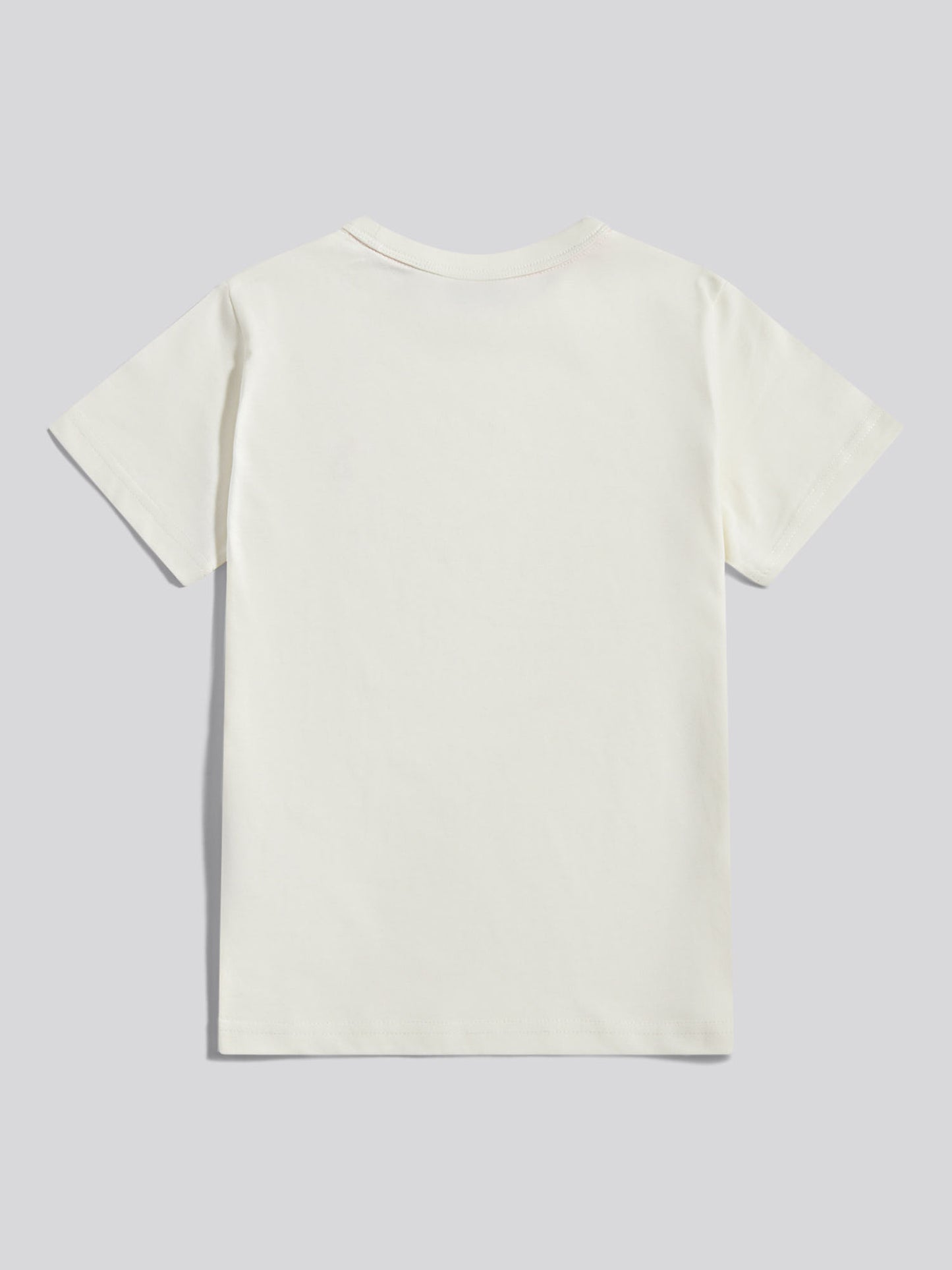 Girls Cotton Double Horsemen T-Shirt Marshmallow