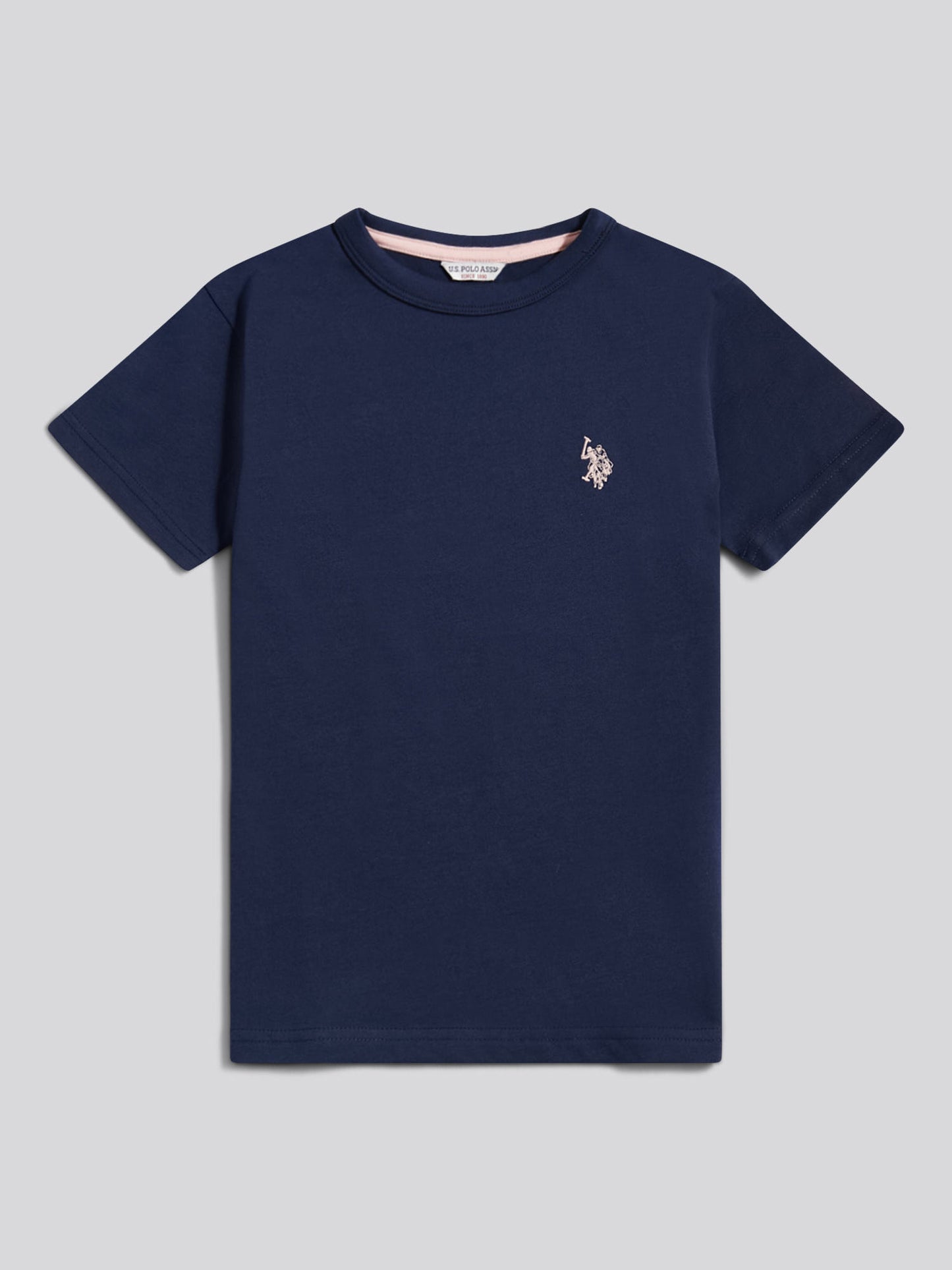 Girls Cotton Double Horsemen T-Shirt Navy Iris