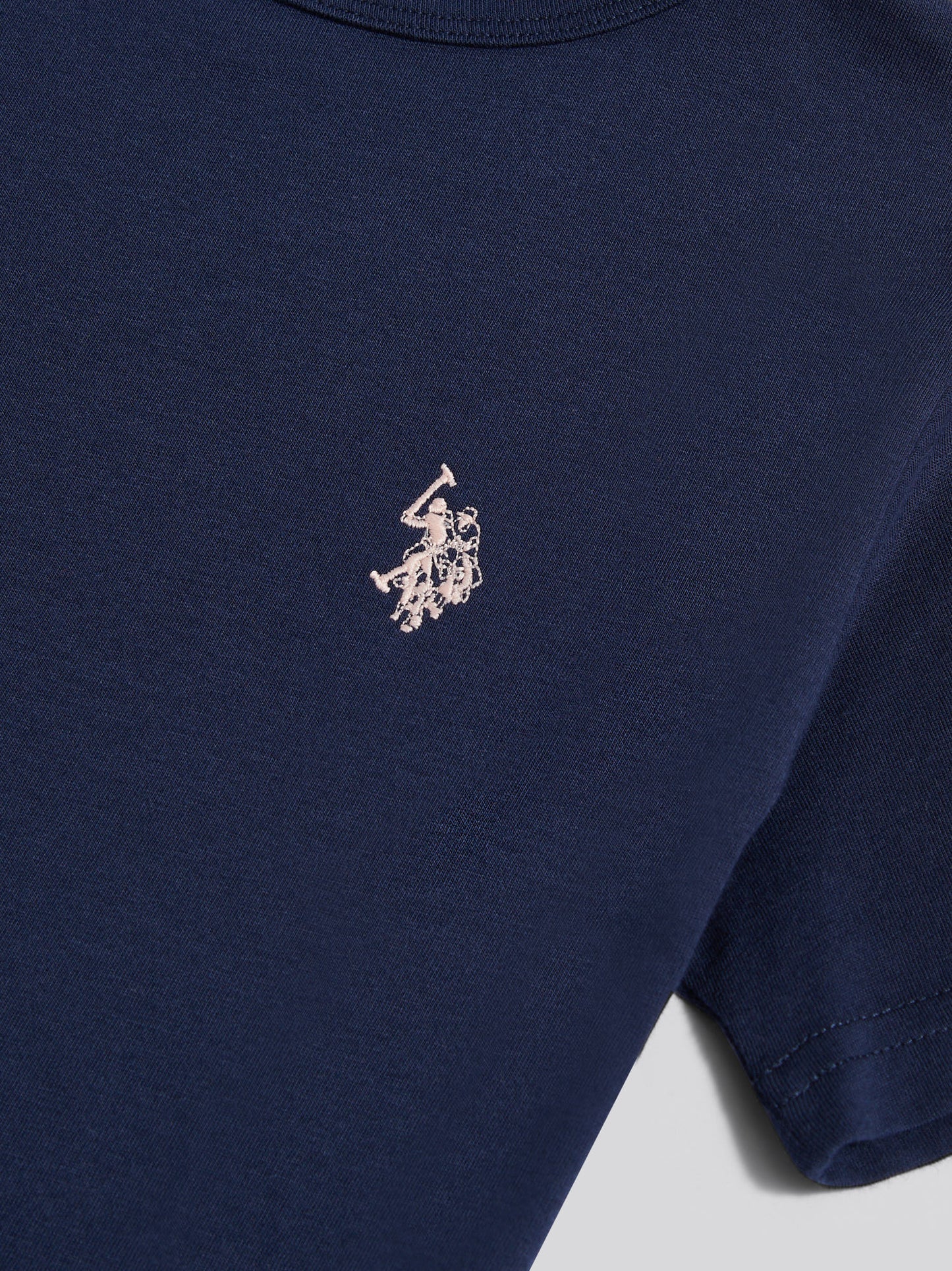 Girls Cotton Double Horsemen T-Shirt Navy Iris