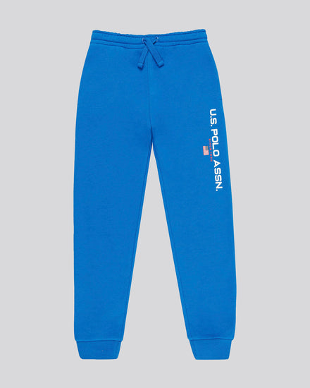 Boys Block Flag Graphic Joggers in Classic Blue