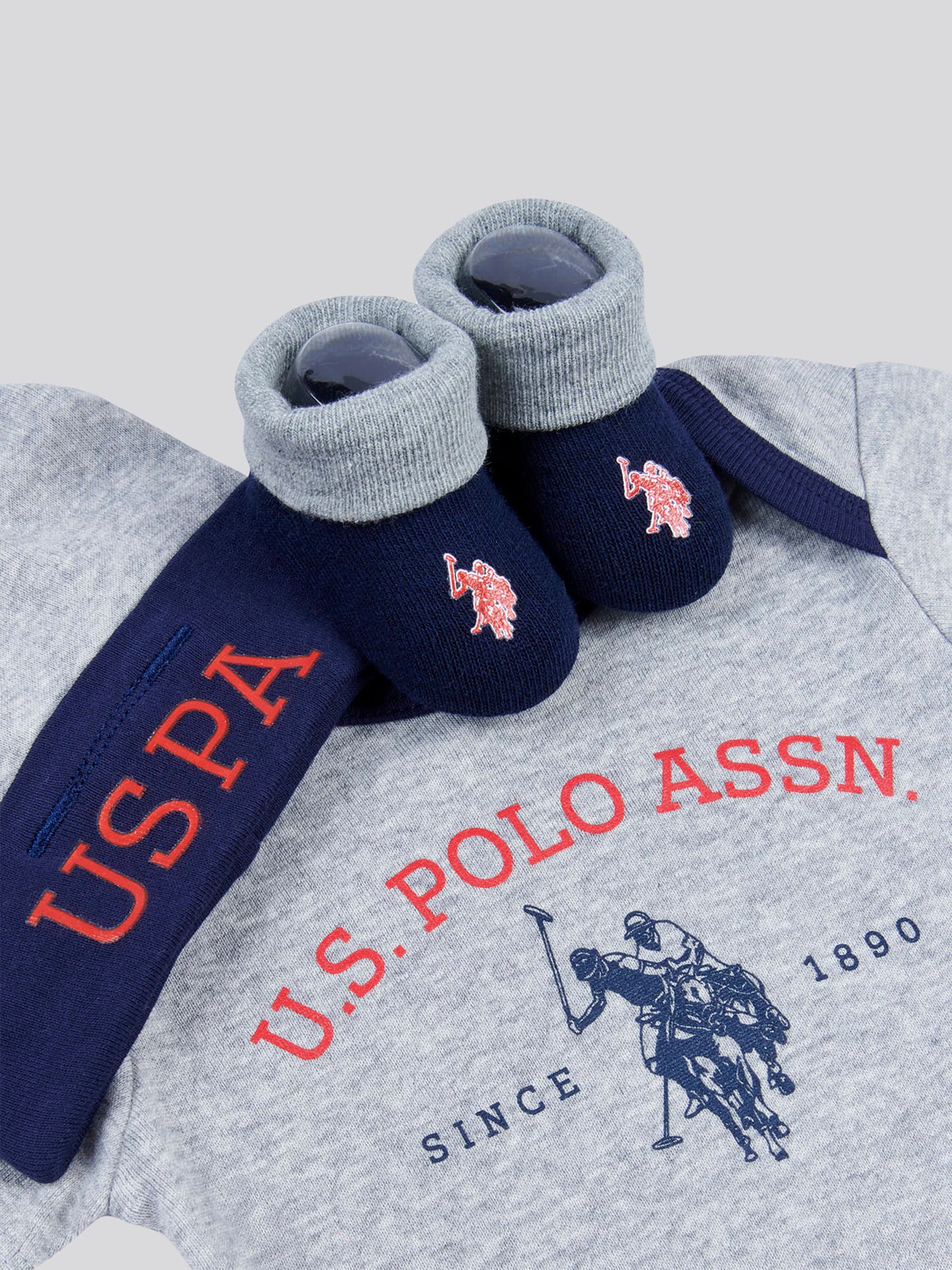 Baby 3 Piece Boxed Gifting Set in Light Grey Marl