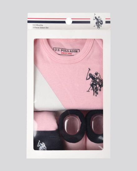 Baby 3 Piece Boxed Baby Gifting Set in Light Pink