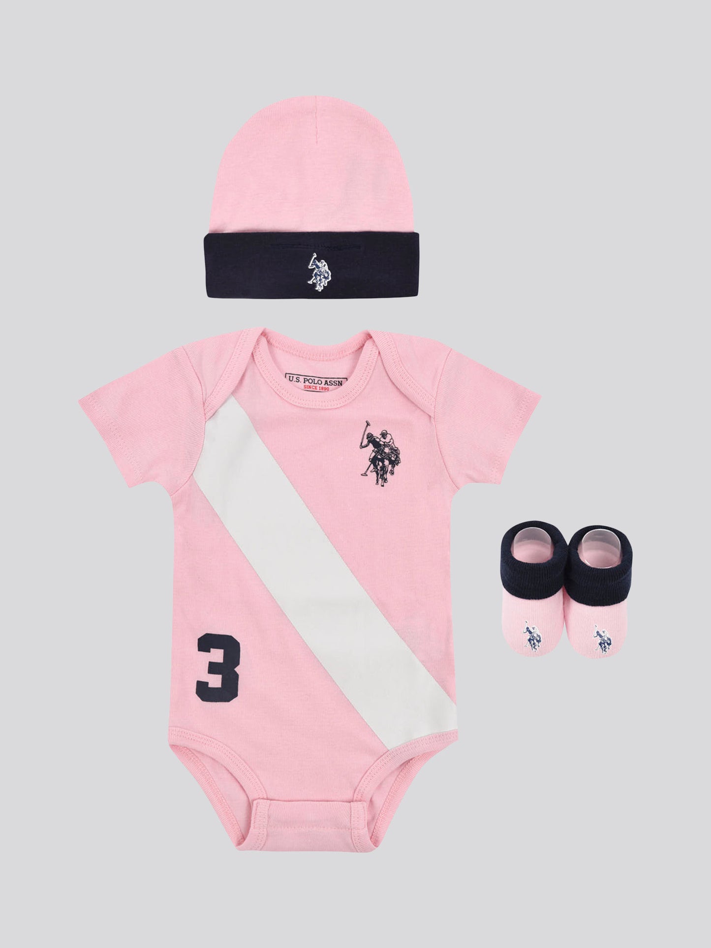 Baby 3 Piece Boxed Baby Gifting Set in Light Pink