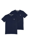 Boys 2 Pack Lounge T-Shirts in Navy Blue