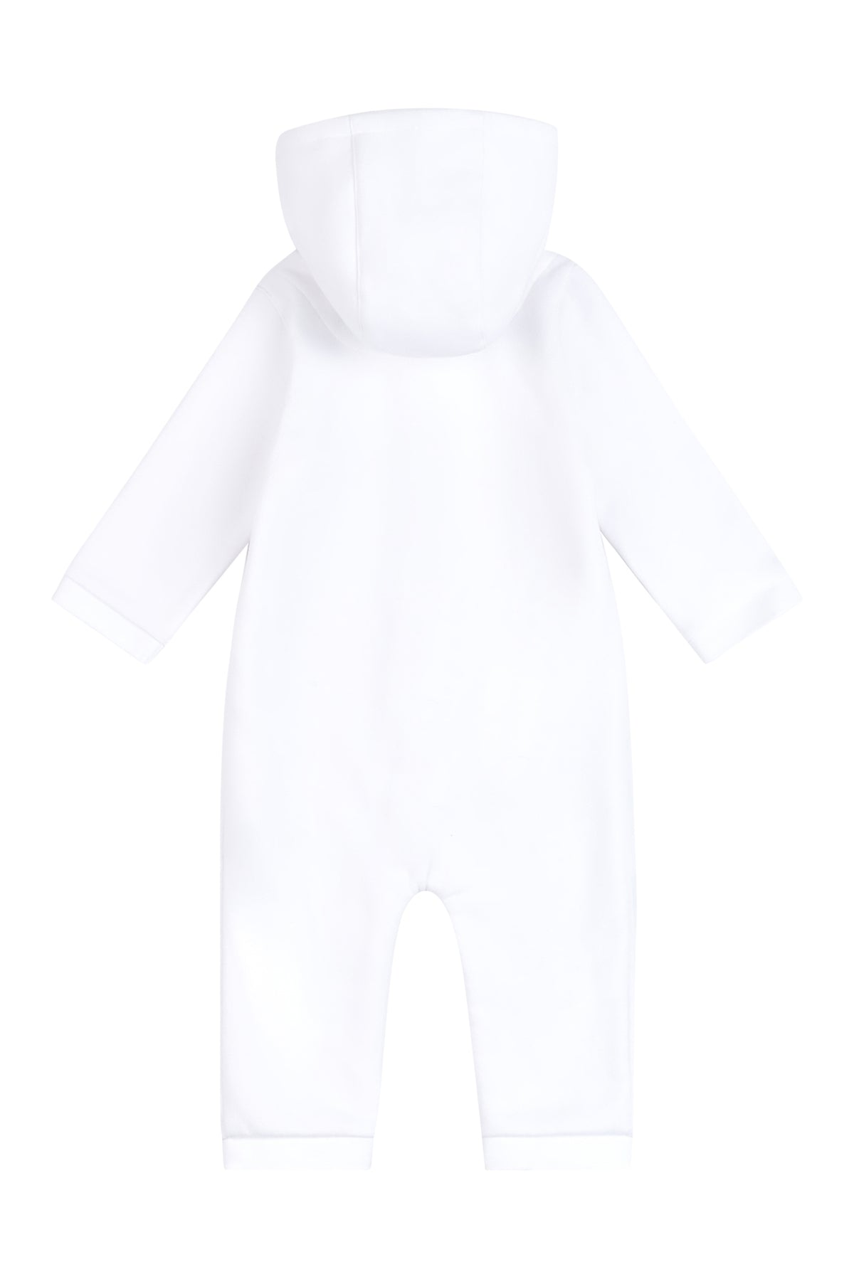 Baby Long Sleeve Zip-Through Bodysuit in Bright White