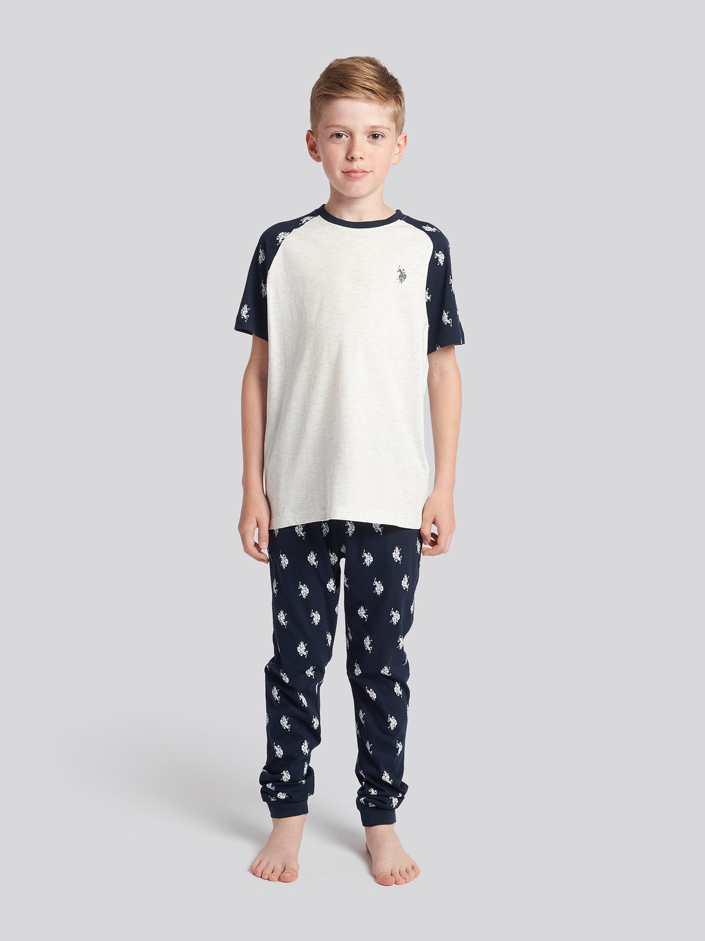 Boys DHM Tee And Trouser Set in Navy Blue