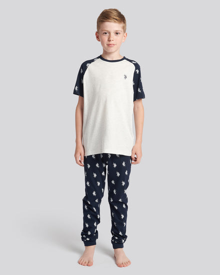 Boys DHM Tee And Trouser Set in Navy Blue