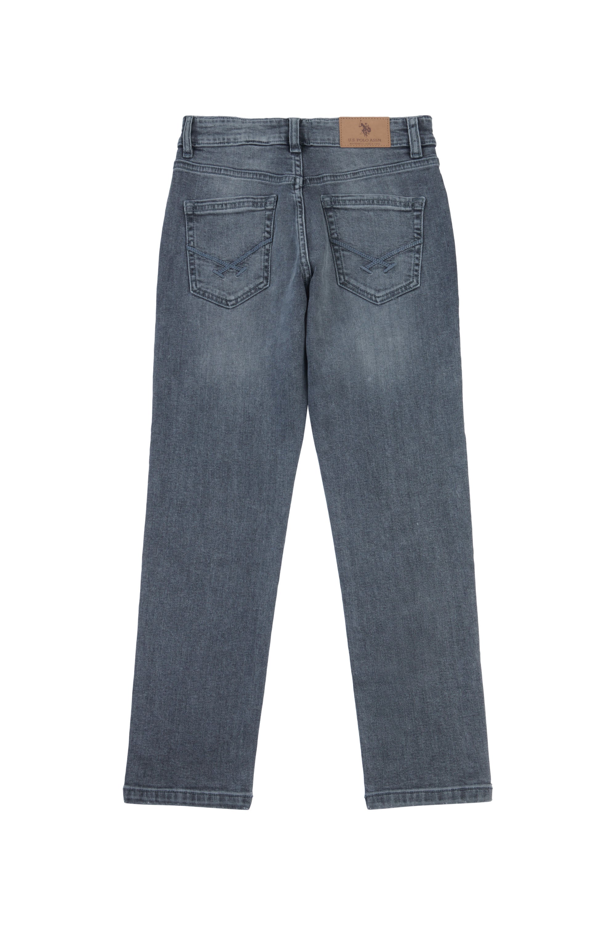 Boys 5 Pocket Slim Fit Denim Jeans in Grey Wash