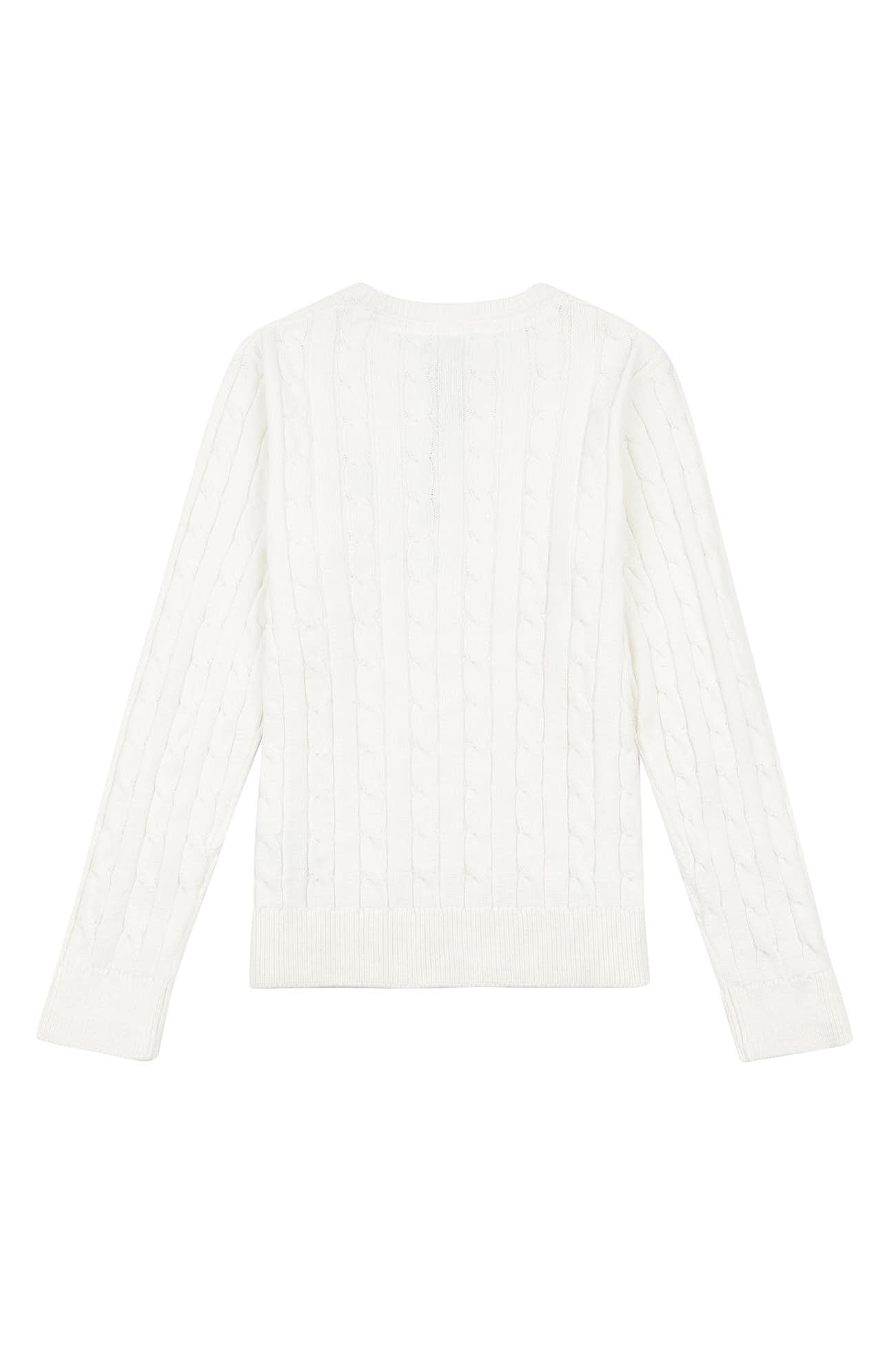 Boys Cable Knit Jumper in Marshmallow