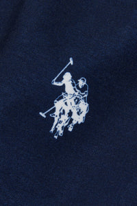 Boys All Over Horsemen Print Swim Shorts in Navy Blue
