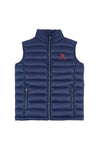 Boys Lightweight Quilted Gilet in Navy Blazer Red DHM