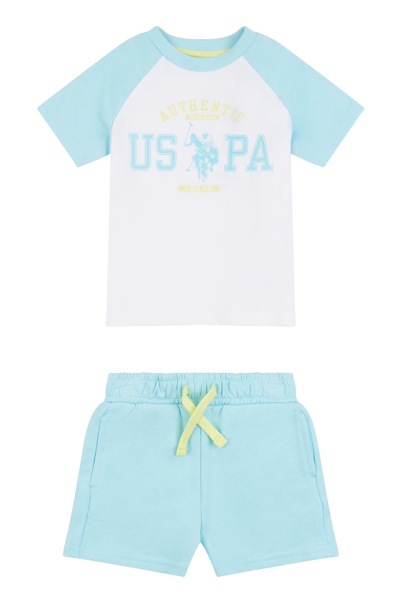Boys Authentic USPA T-Shirt & Short Set in Bright White