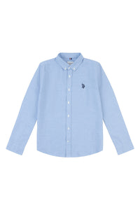 Boys Peached Oxford Shirt in Blue Yonder