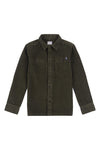 Boys Corduroy Overshirt in Forest Night