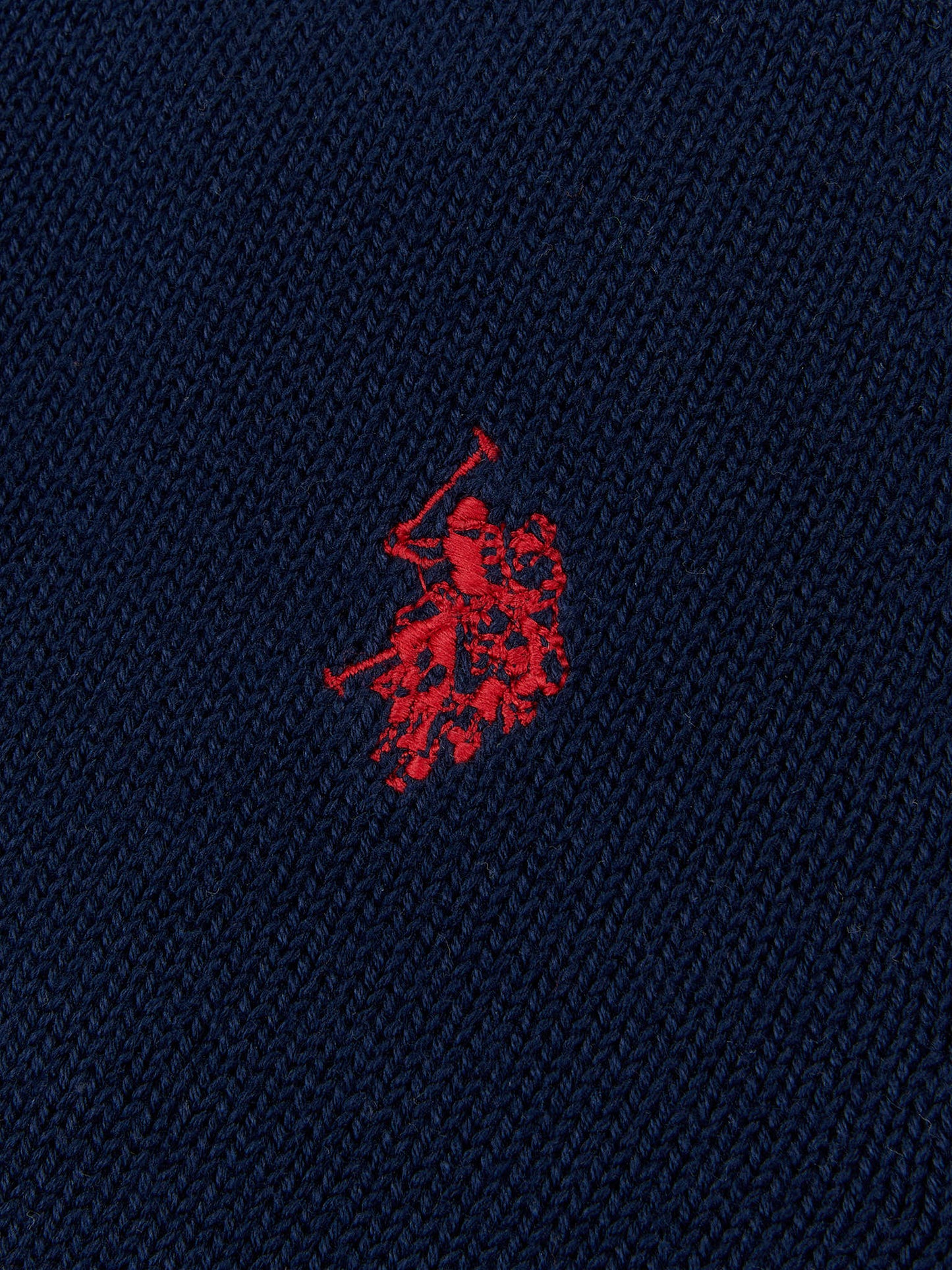 Boys Quarter Zip Knitted Sweatshirt in Navy Blue