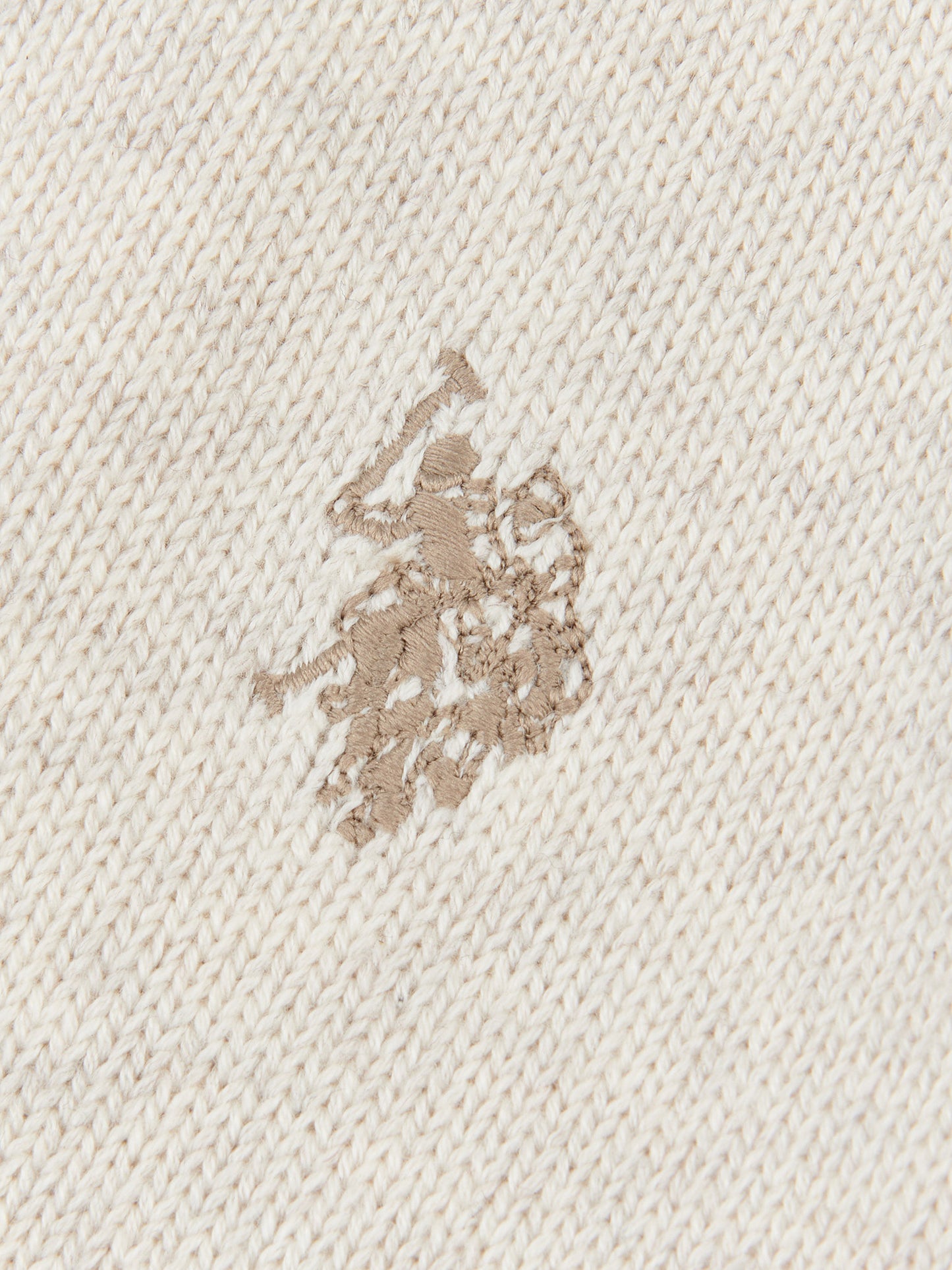 Boys Quarter Zip Knitted Sweatshirt in Birch Marl