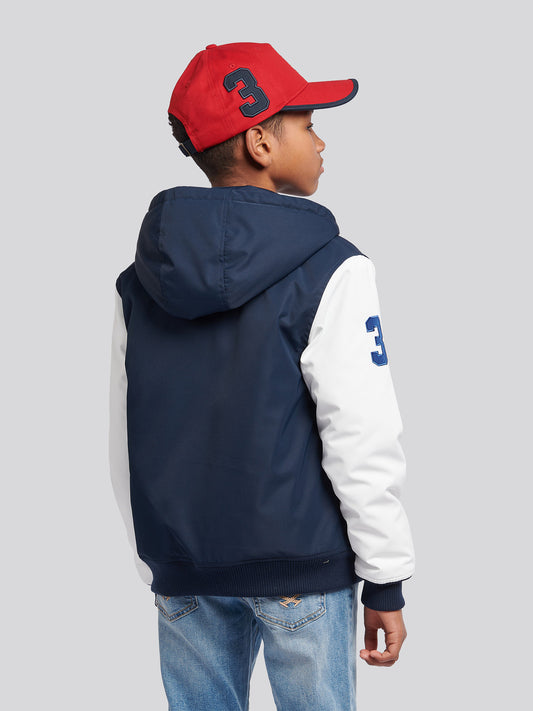 Boys Player 3 Bomber in Dark Sapphire Navy