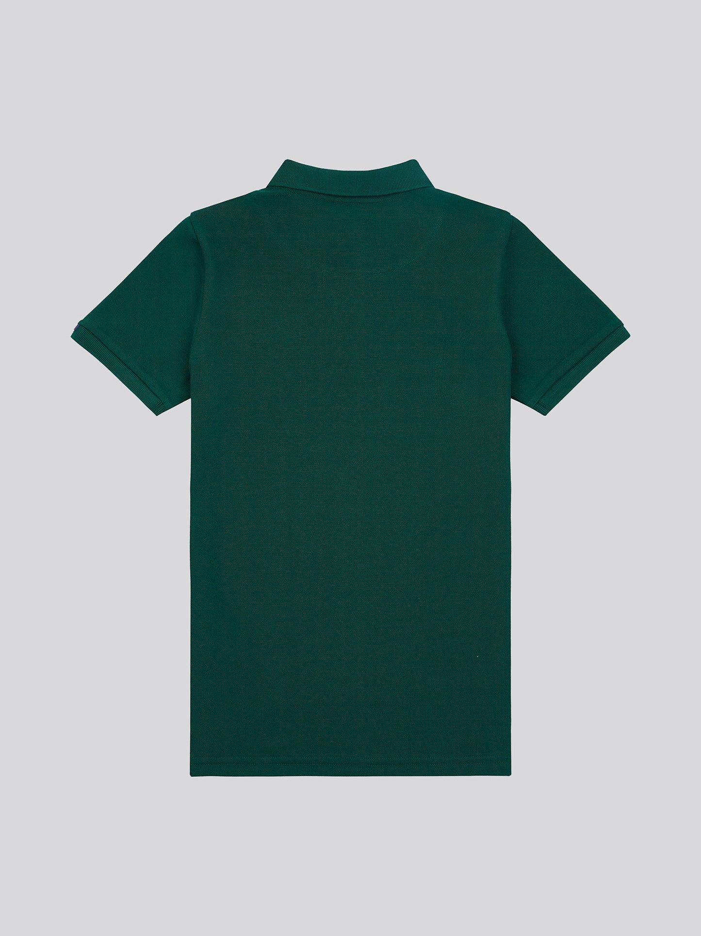 Boys Double Horsemen Polo Shirt in Rain Forest