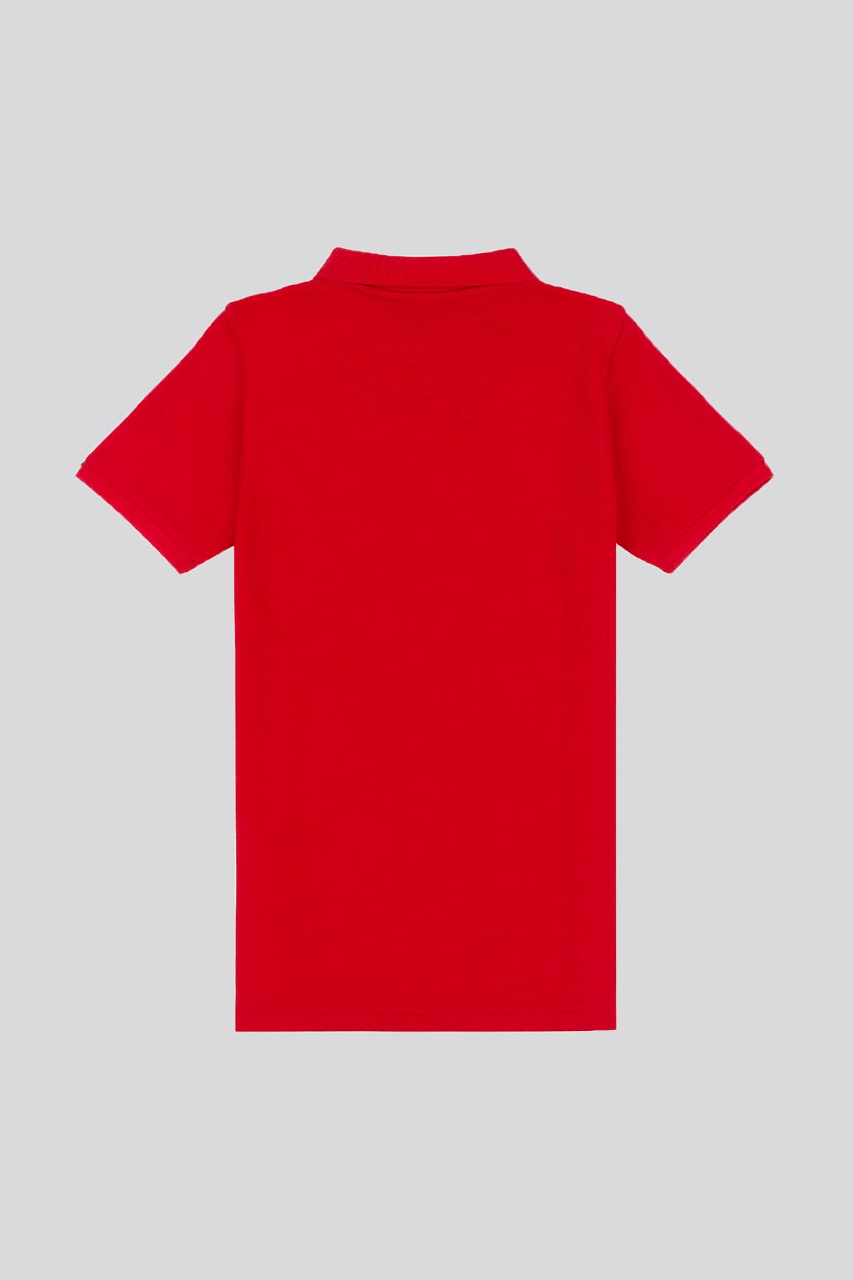Boys Pique Polo Shirt in Haute Red