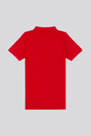 Boys Pique Polo Shirt in Haute Red