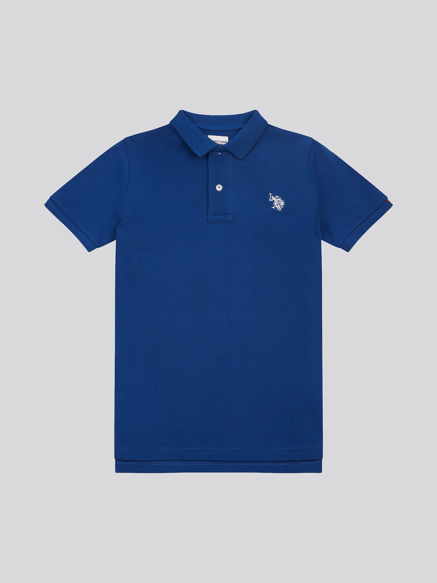 Boys Double Horsemen Polo Shirt in Navy Peony