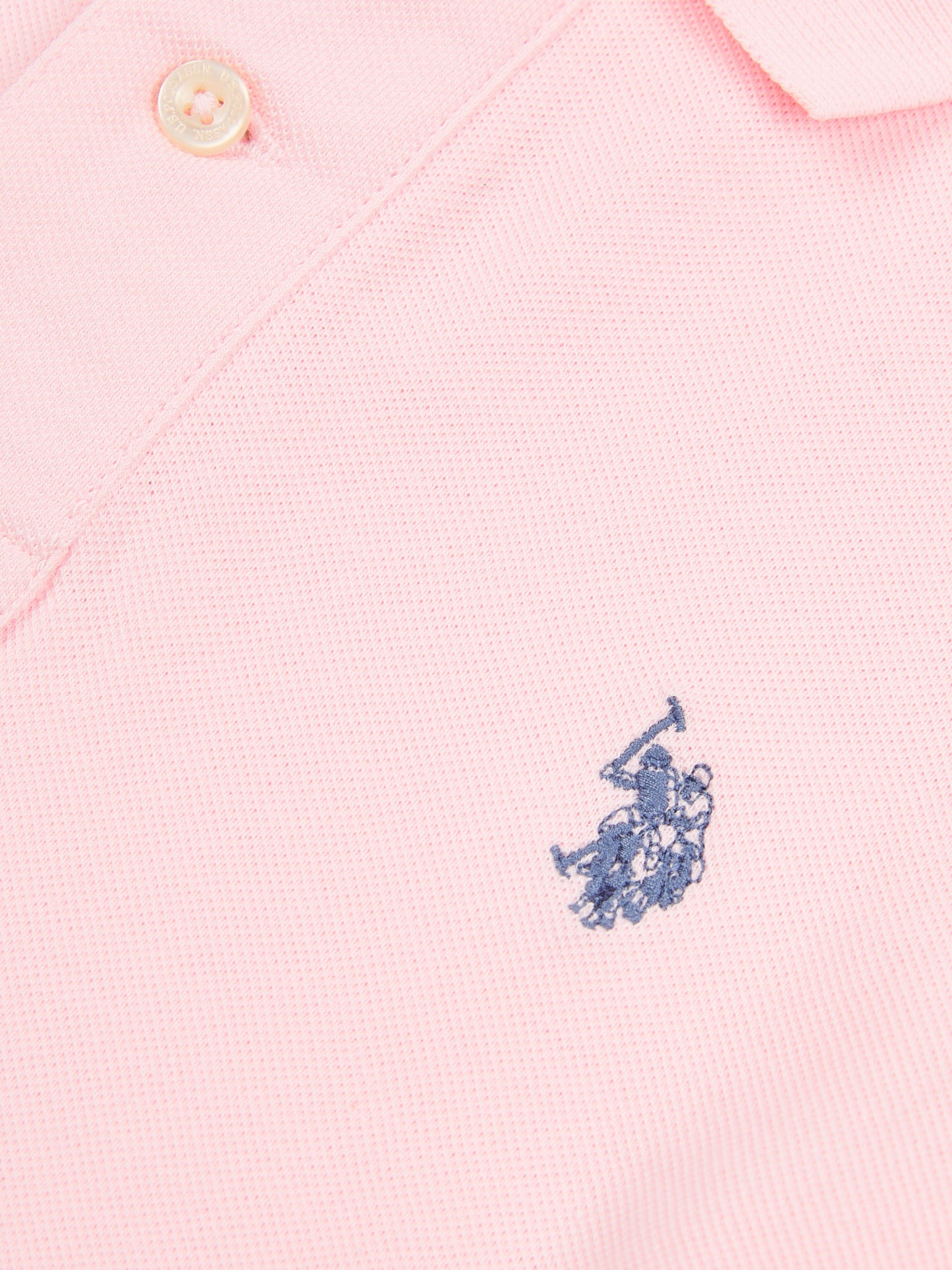 Boys Double Horsemen Polo Shirt in Tickled Pink