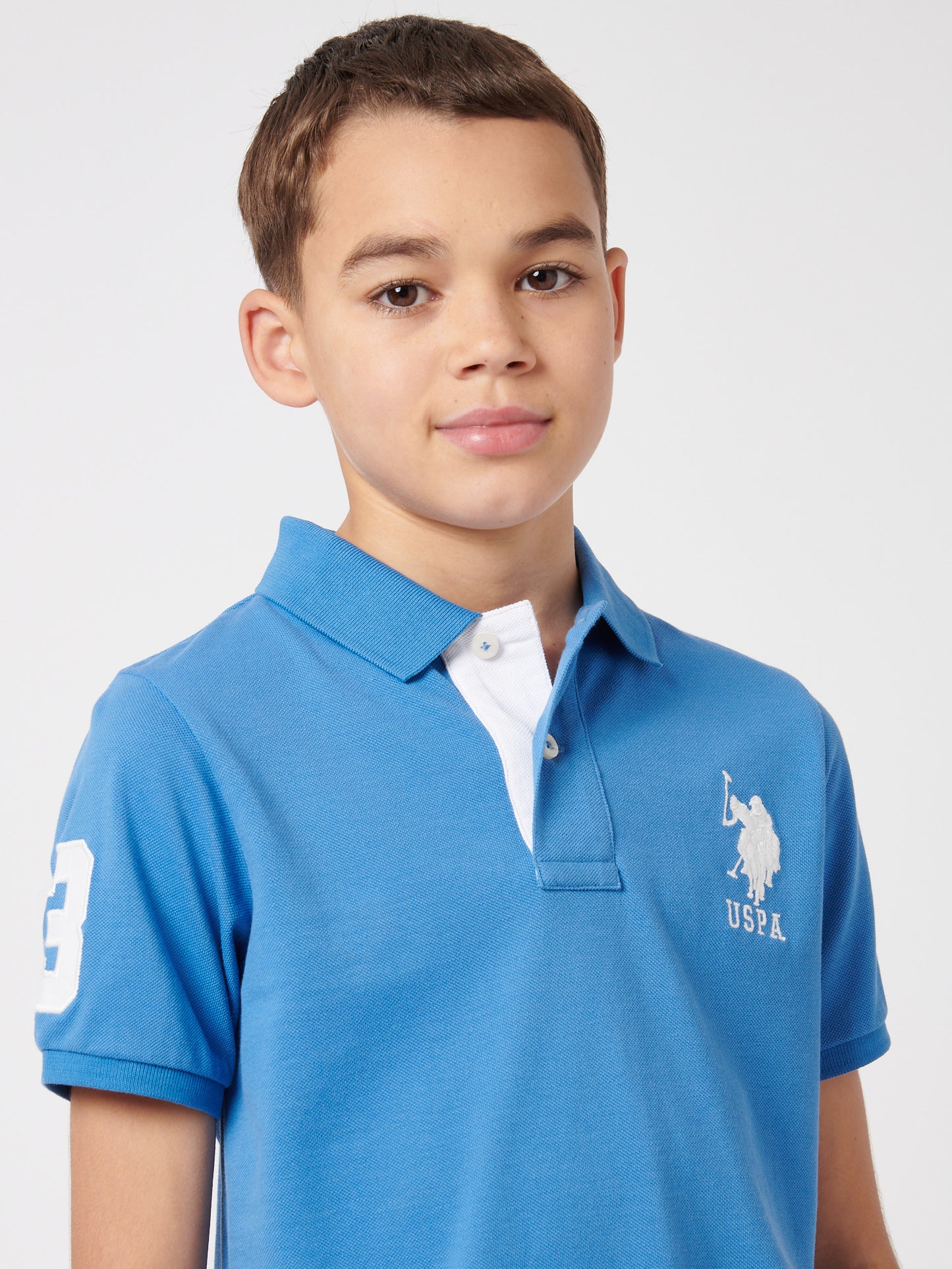 Boys Player 3 Polo Shirt in Campanula
