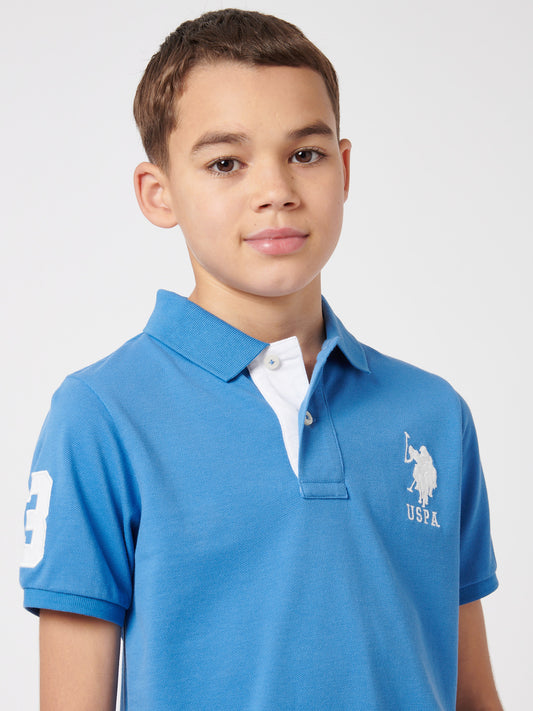 Boys Player 3 Polo Shirt in Campanula