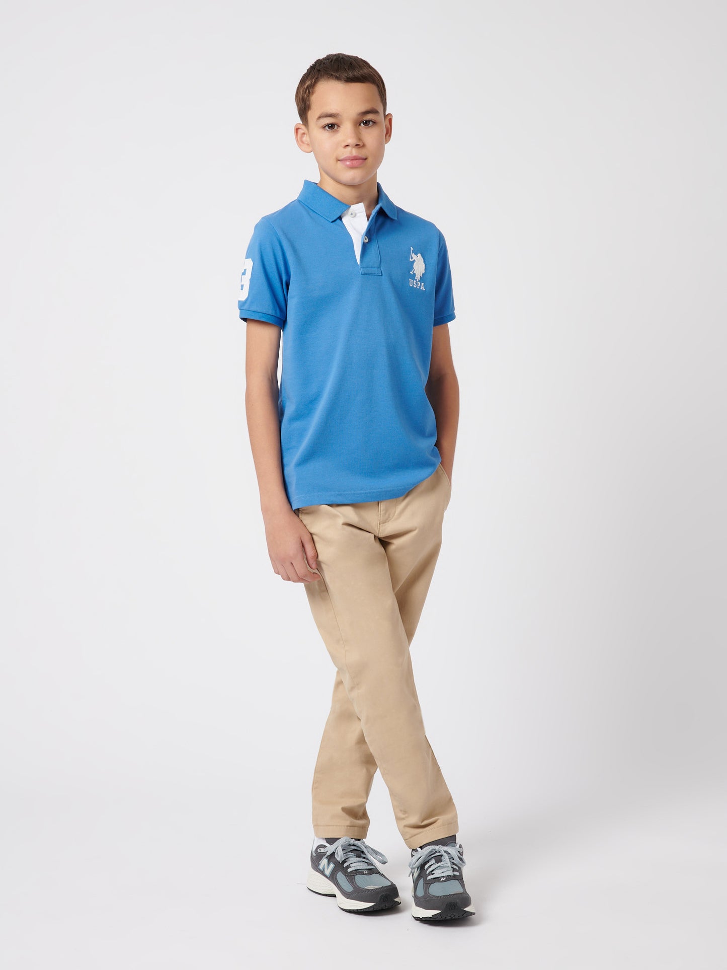 Boys Player 3 Polo Shirt in Campanula