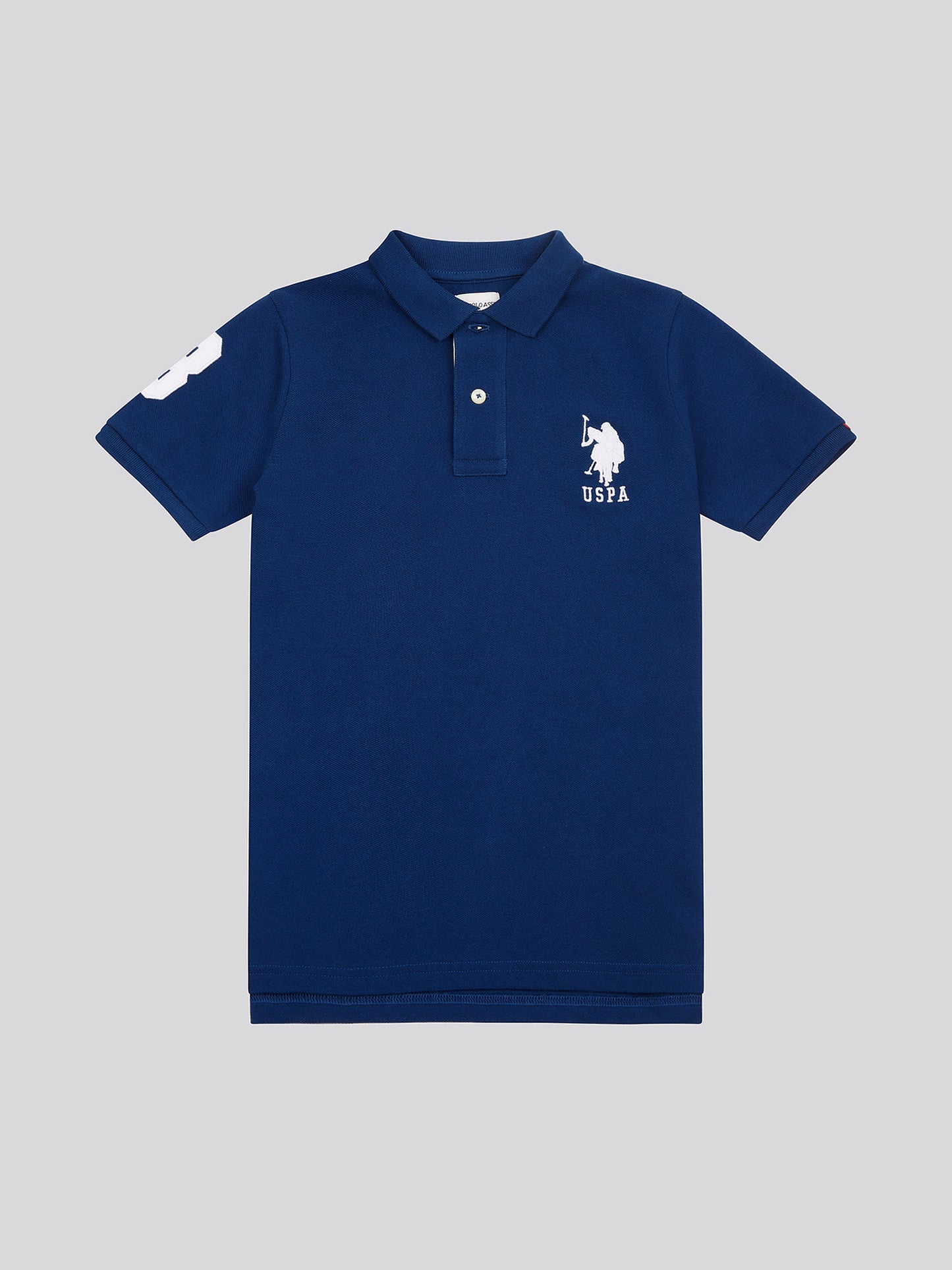 Boys Player 3 Polo Shirt in Navy Peony