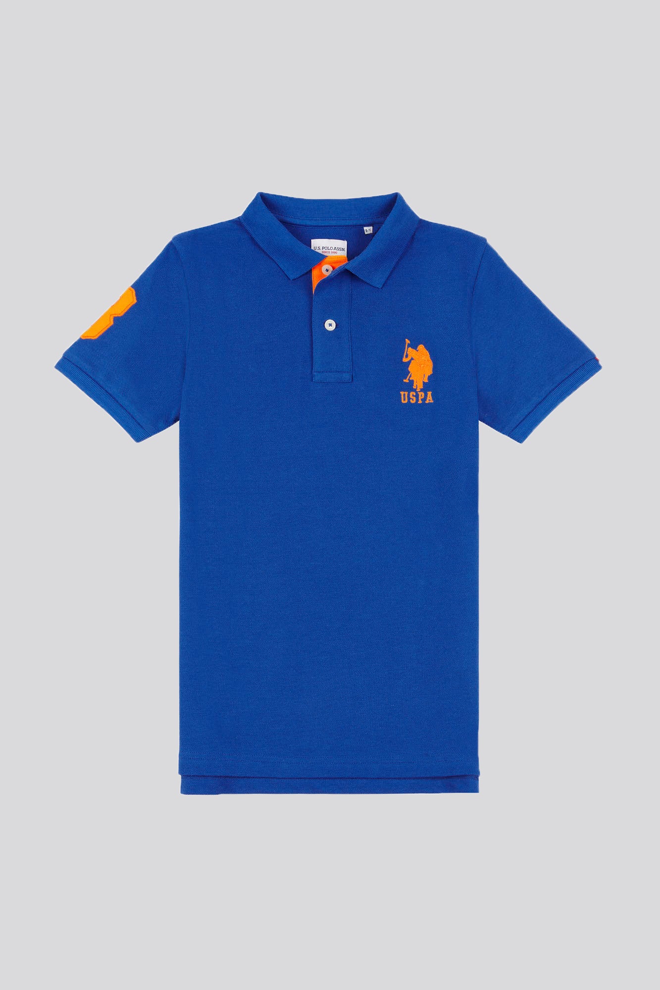 Boys Player 3 Pique Polo Shirt in Deja Vu Blue