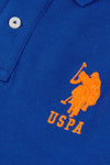 Boys Player 3 Pique Polo Shirt in Deja Vu Blue