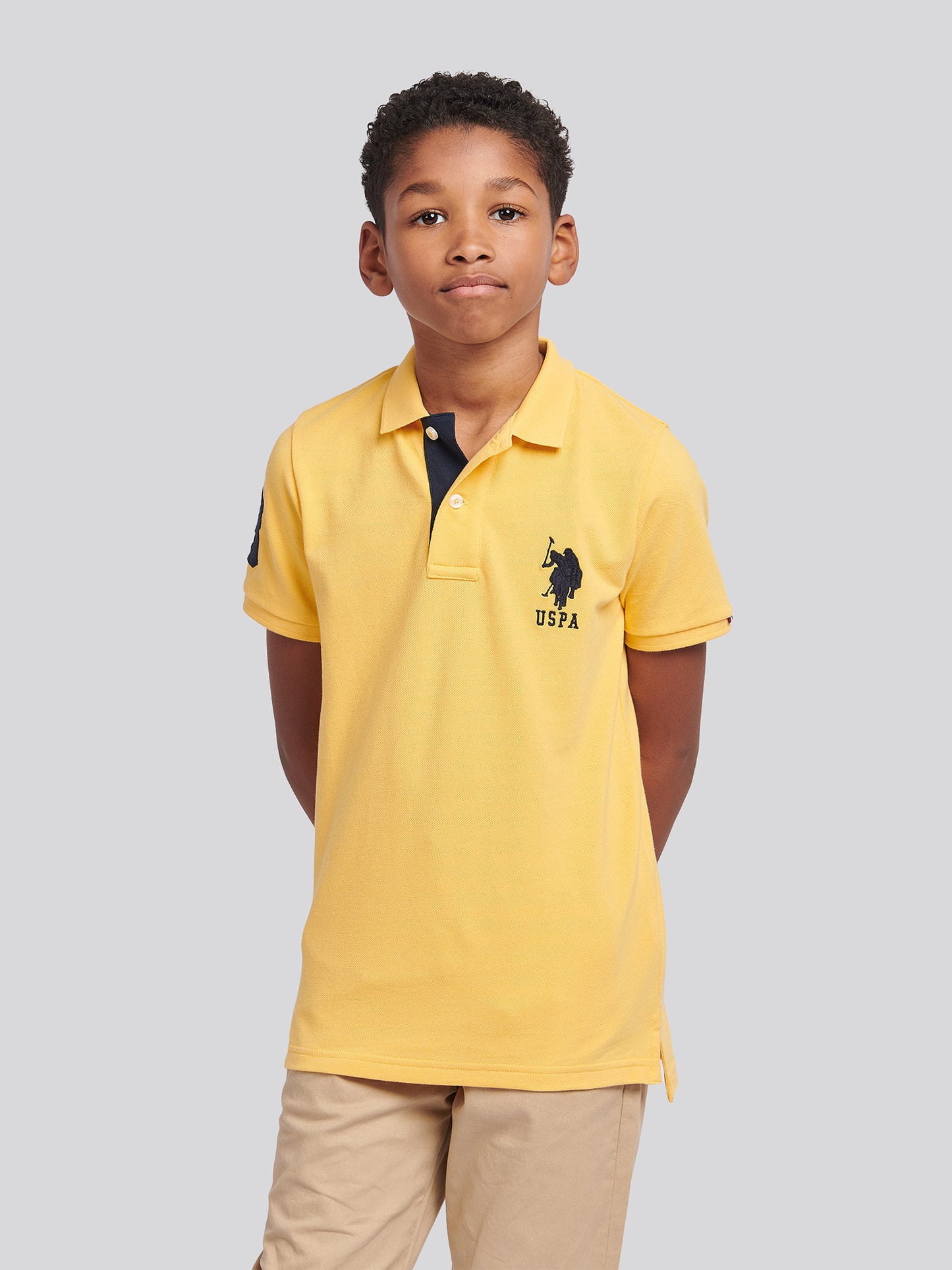 Boys Player 3 Polo Shirt in Sunset Gold