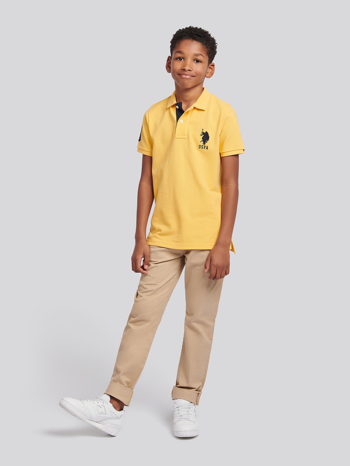 Boys Player 3 Polo Shirt in Sunset Gold