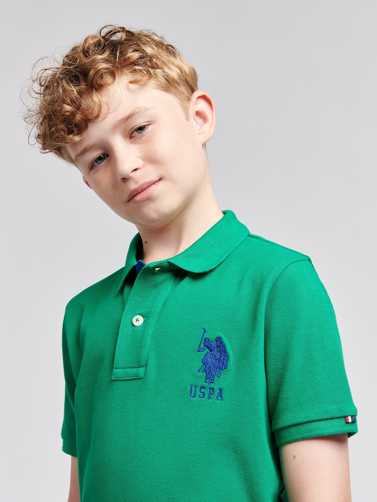 Boys Player 3 Polo Shirt in Lush Meadow