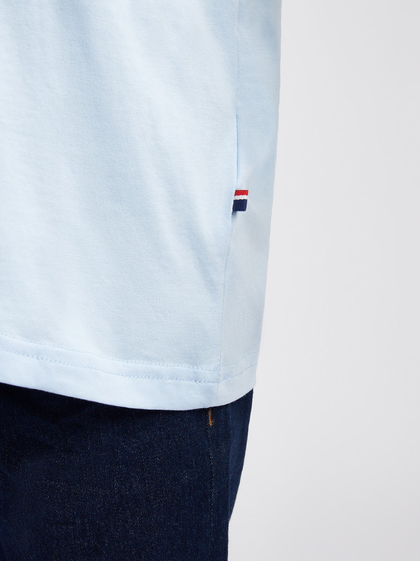 Boys Double Horsemen T- Shirt in Chambray Blue