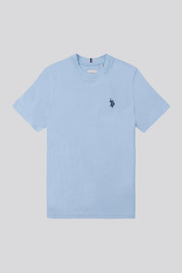 Boys Double Horsemen T-Shirt in Chambray Blue