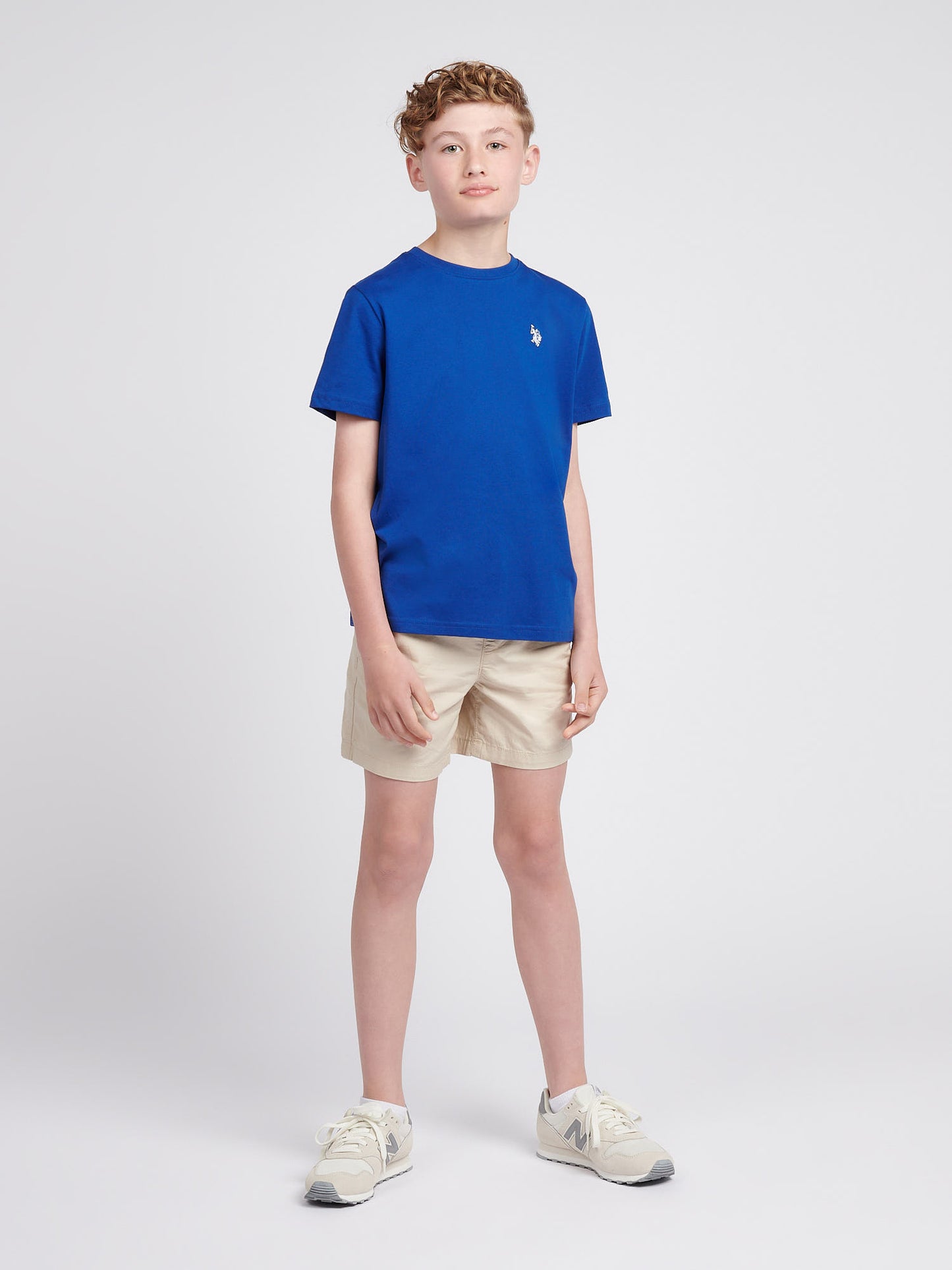 Boys Double Horsemen T- Shirt in Sodalite Blue